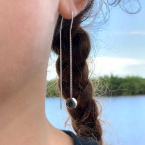 Threaded Chain Earring with Abalone