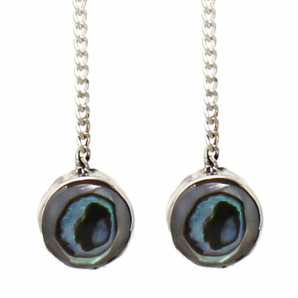 Threaded Chain Earring with Abalone - Image 2