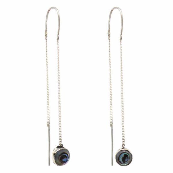 Threaded Chain Earring with Abalone - Image 3