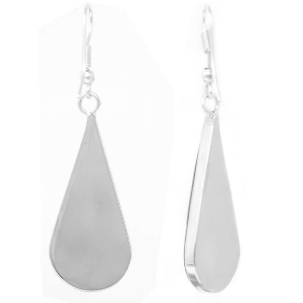 Pink Pressed Flower Teardrop Earrings - Image 2