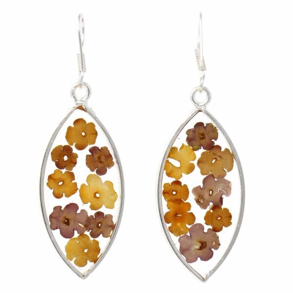 Flowers in Resin Ellipse Earrings - Image 3