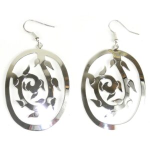 Large Silverplated Vine Earrings - Artisana