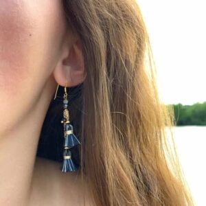 Rebecca Earring, Caviar - Marquet (J)