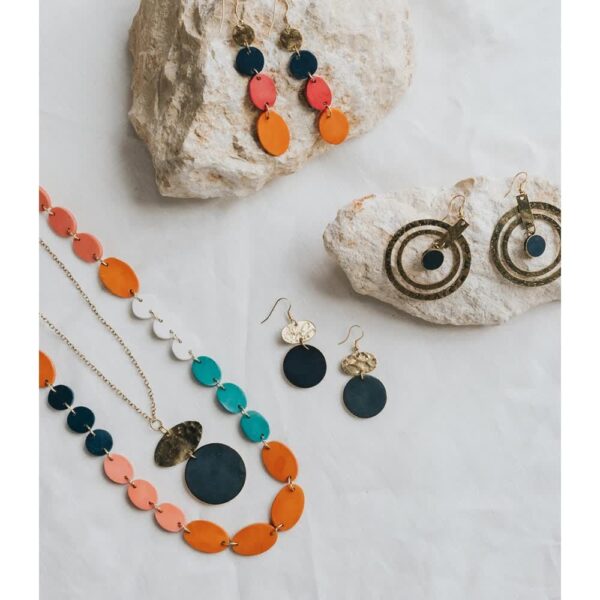 Ria Earrings - Cobalt Drop - Matr Boomie - Image 2