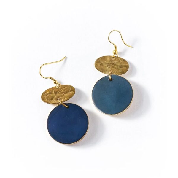 Ria Earrings - Cobalt Drop - Matr Boomie - Image 3