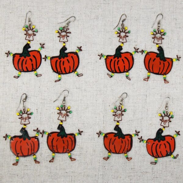 Dancing Girl Pumpkin Earrings - Creative Alternatives - Image 3