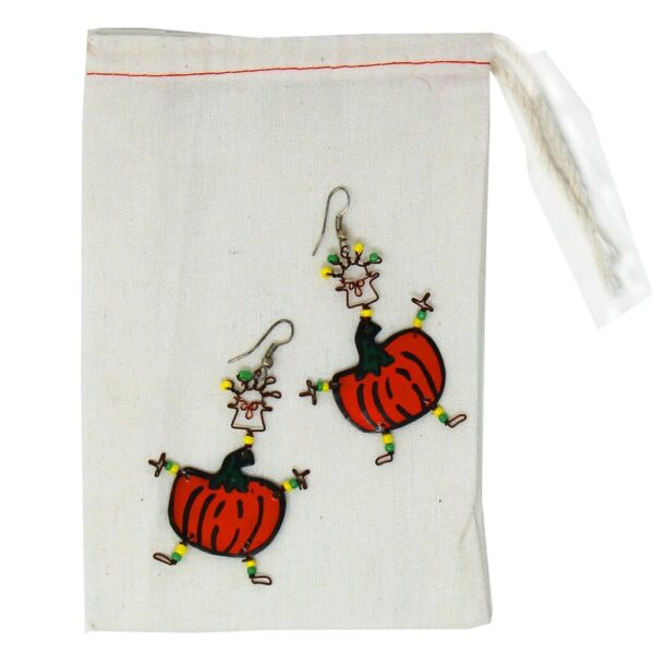 Dancing Girl Pumpkin Earrings - Creative Alternatives - Image 4