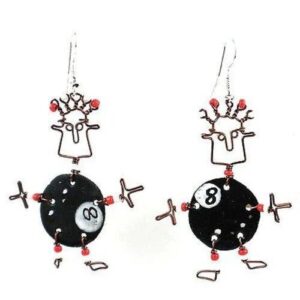 Dancing Girl Eight Ball Earrings - Creative Alternatives