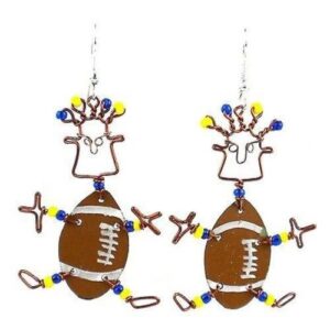 Dancing Girl American Football Earrings - Creative Alternatives