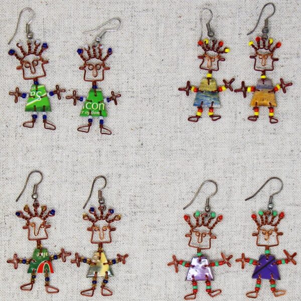Phone Card Dancing Girl Earrings - Creative Alternatives - Image 2