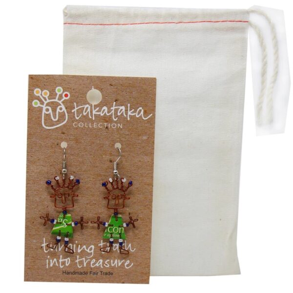 Phone Card Dancing Girl Earrings - Creative Alternatives - Image 4