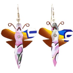Recycled Tin Dragonfly Earrings - Creative Alternatives