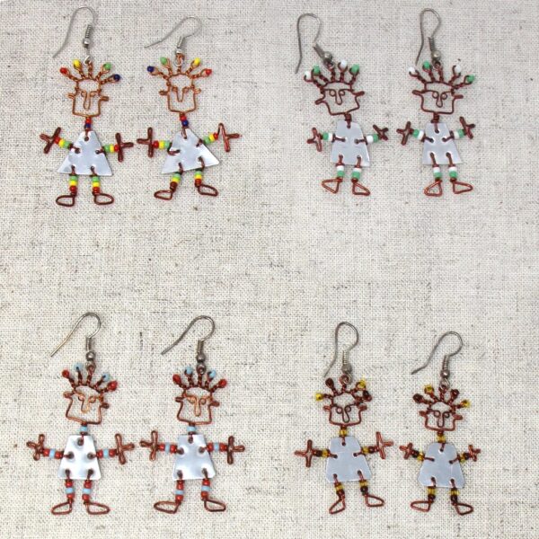 Tin Dancing Girl Earrings - Creative Alternatives - Image 2