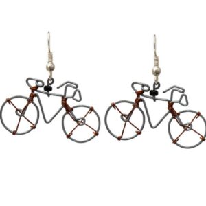 Recycled Wire Bicycle Earrings - Set of 10