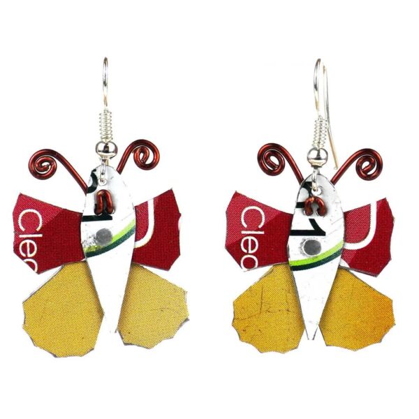 Set of 10 Tin Can Butterfly Earrings - Image 2
