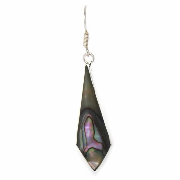Abalone Diamond-Shaped Dangle Earrings - Image 7
