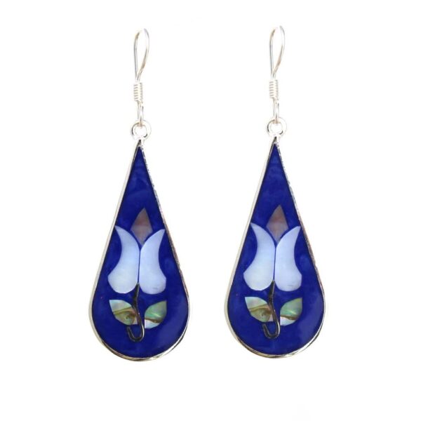 Tulip Abalone Teardrop Earrings - Image 3