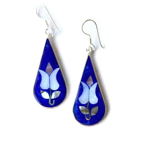 Tulip Abalone Teardrop Earrings - Image 5