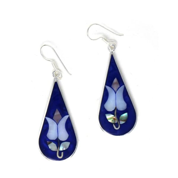 Tulip Abalone Teardrop Earrings - Image 6