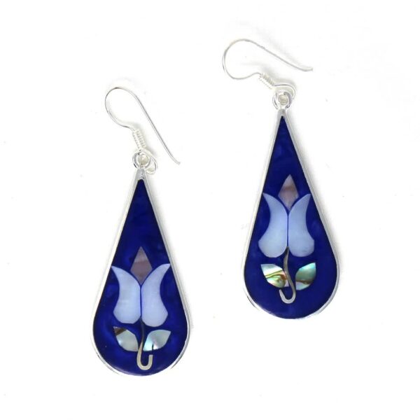 Tulip Abalone Teardrop Earrings - Image 8