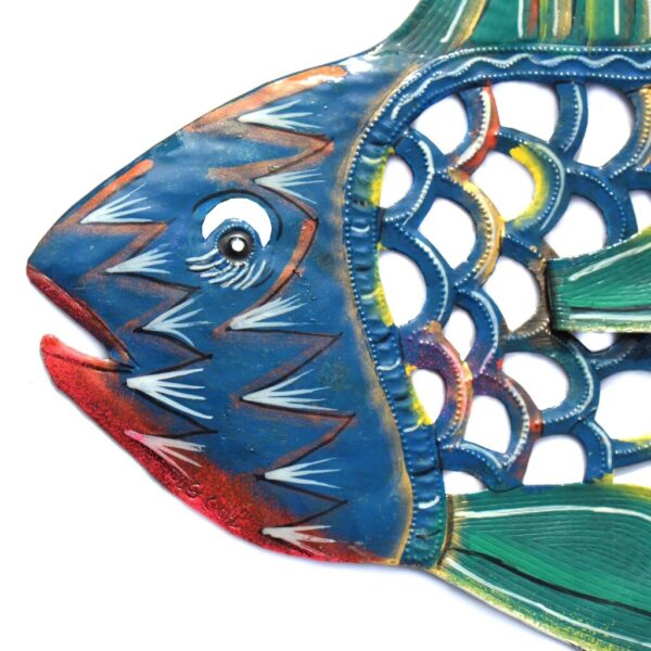 24 inch Painted Fish & Shell - Caribbean Craft - Image 2