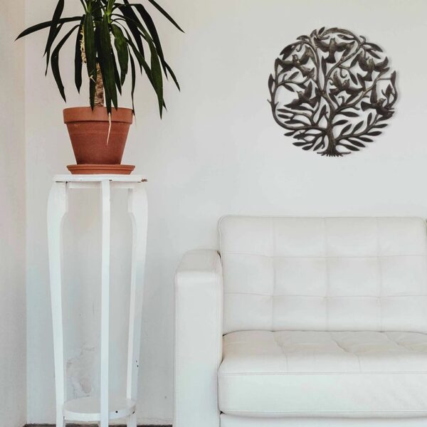 Steel Drum Art - 24 inch Tree of Life - Croix des Bouquets - Image 3