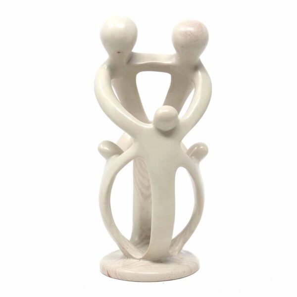 Natural Soapstone Family Sculpture - 2 Parents, 3 Children - Smolart - Image 4