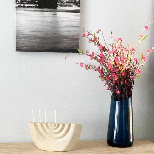 Soapstone White Menorah - Smolart - Image 4