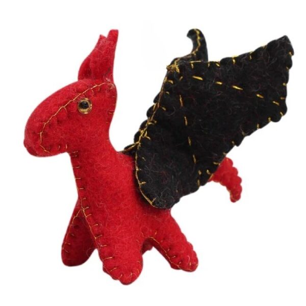 Mythical Dragons Felt Ornaments, Set of 4 - Image 2